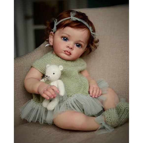 🆕22 Inch Girls Soft Vinyl Silicone Realistic Baby Doll Newborn Reborn Baby doll - Picture 1 of 4